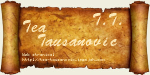 Tea Taušanović vizit kartica